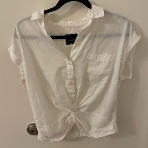 Abercrombie & Fitch Cream Button-Down Shirt
